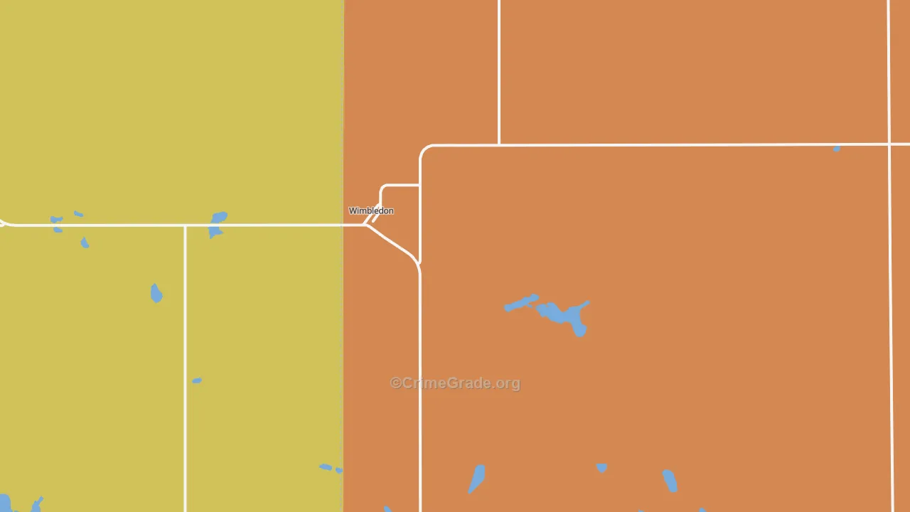 Wimbledon, ND Map of Drug-Related Crime Rates