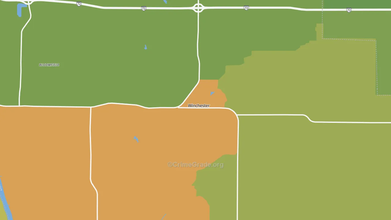 Winchester, IL Map of Drug-Related Crime Rates