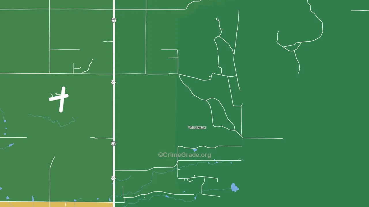 Winchester, OK Map of Drug-Related Crime Rates