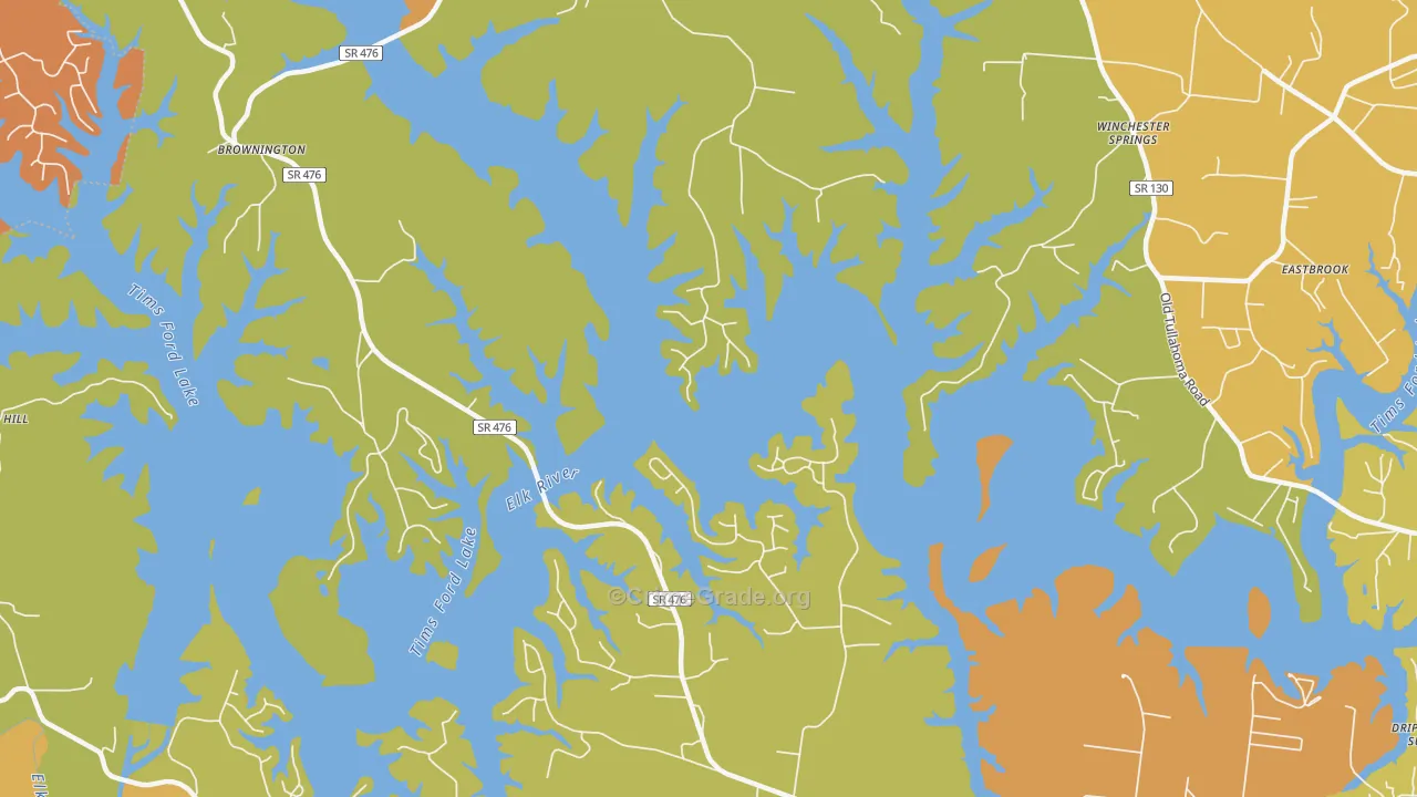 Winchester Springs, TN Map of Drug-Related Crime Rates