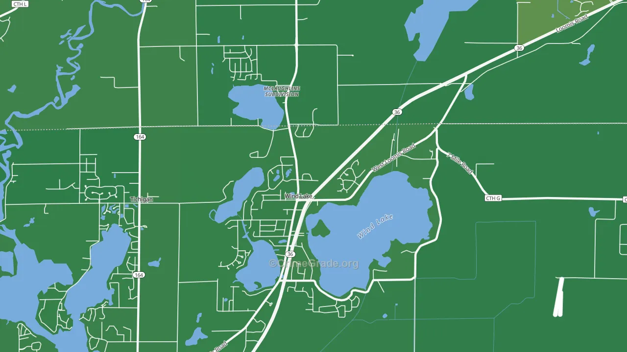 Wind Lake, WI Map of Drug-Related Crime Rates