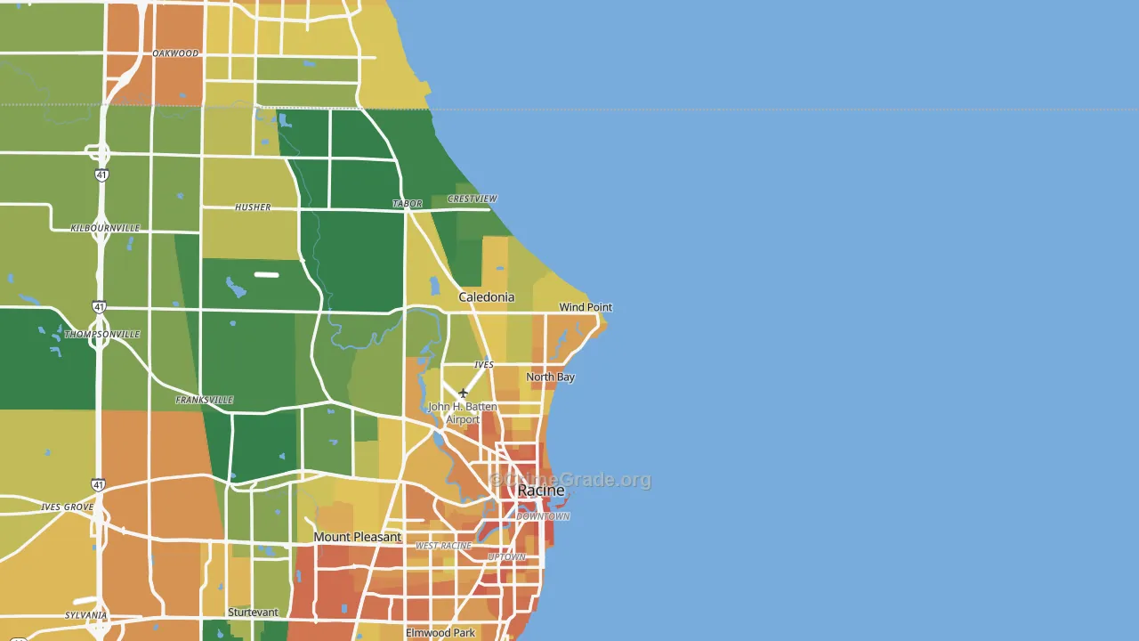Wind Point, WI Map of Drug-Related Crime Rates