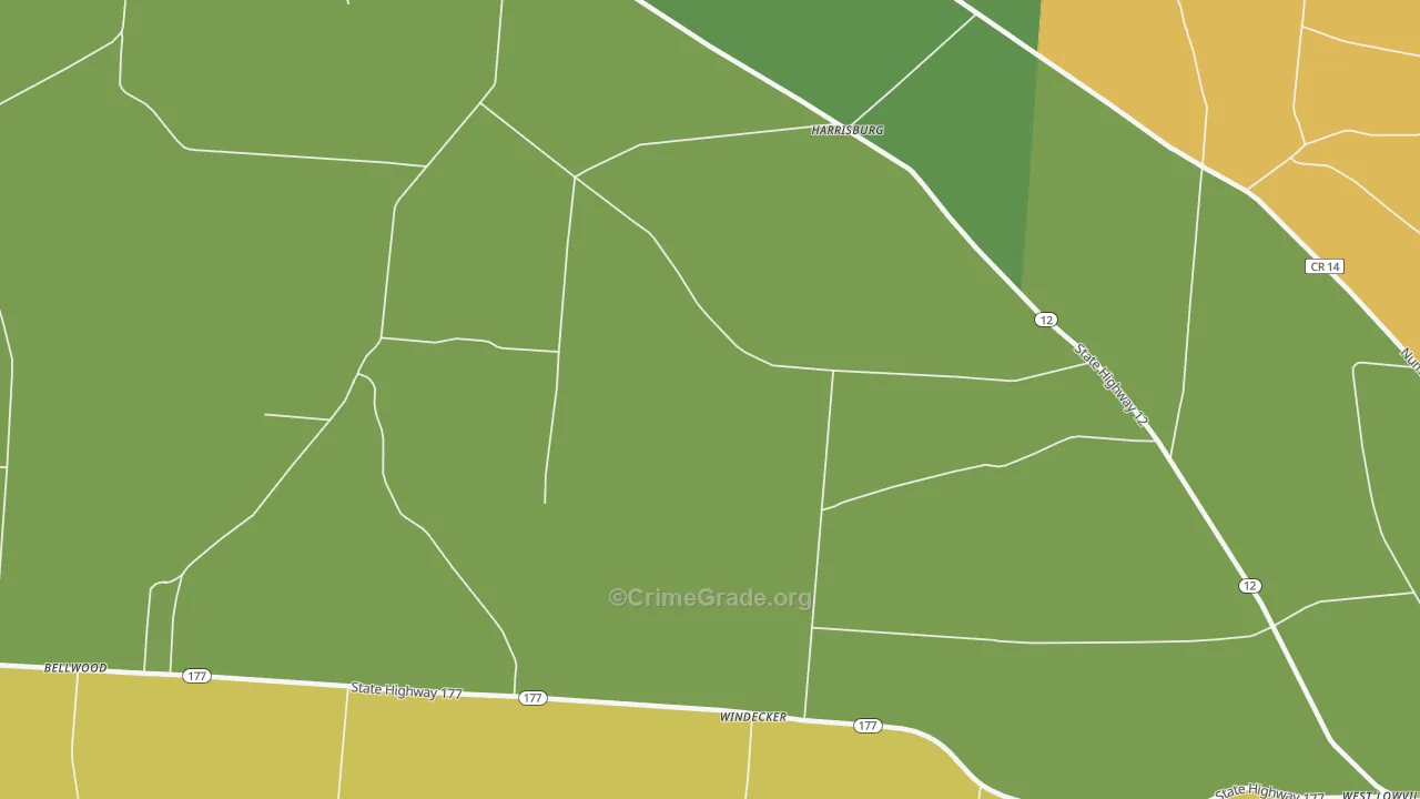 Windecker, NY Map of Drug-Related Crime Rates