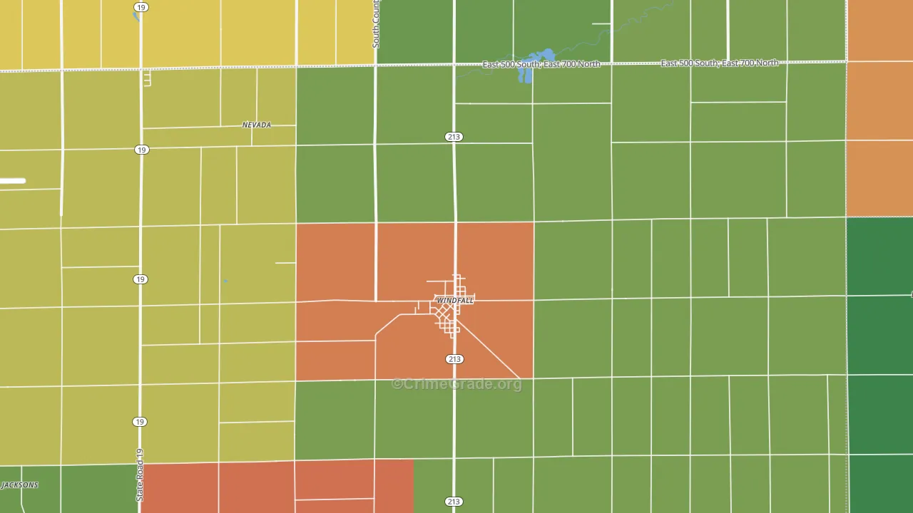 Windfall, IN Map of Drug-Related Crime Rates