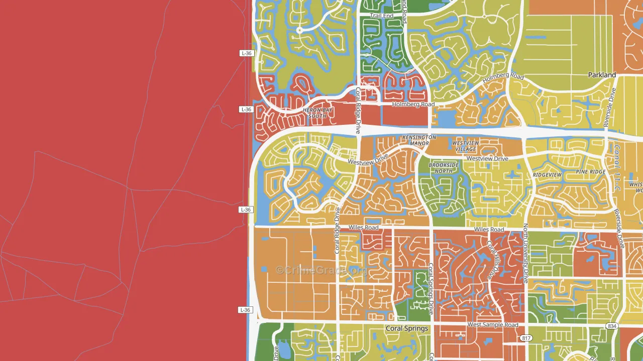 Windham, Coral Springs, FL Map of Drug-Related Crime Rates