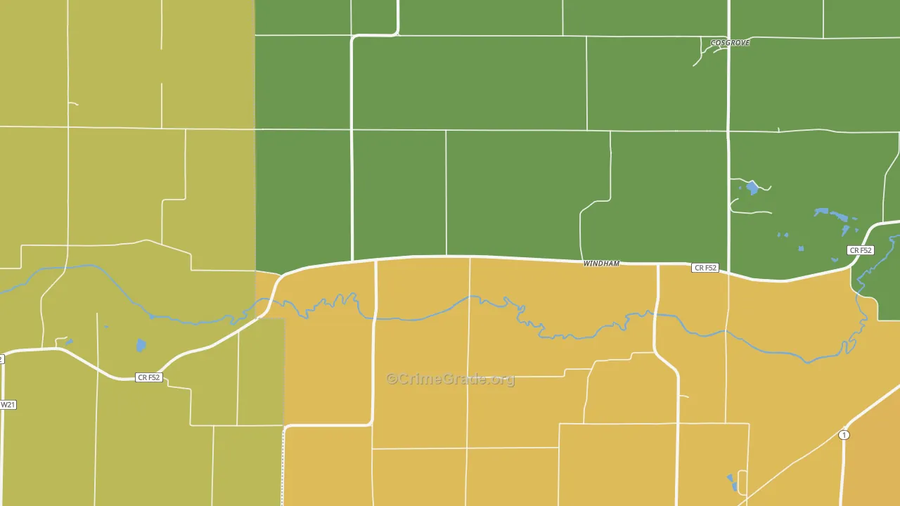 Windham, IA Map of Drug-Related Crime Rates