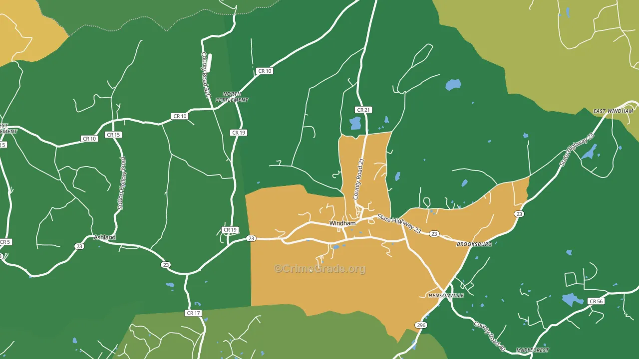 Windham, NY Map of Drug-Related Crime Rates