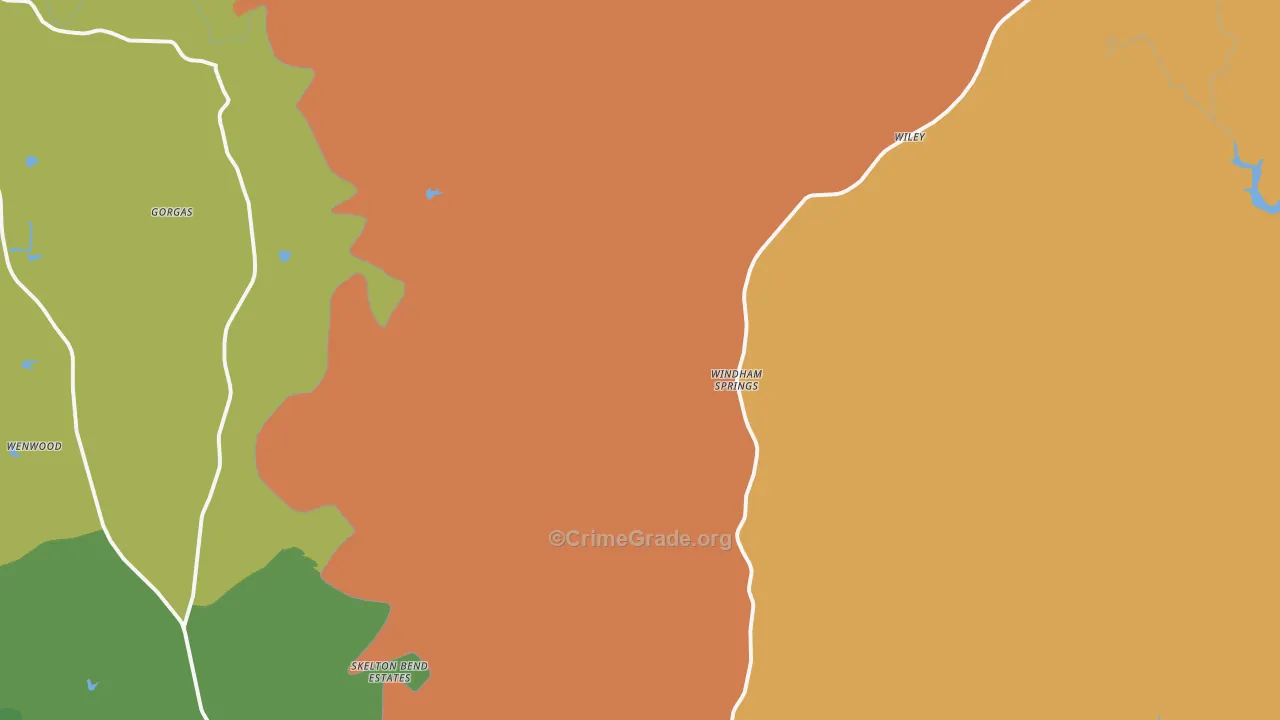 Windham Springs, AL Map of Drug-Related Crime Rates