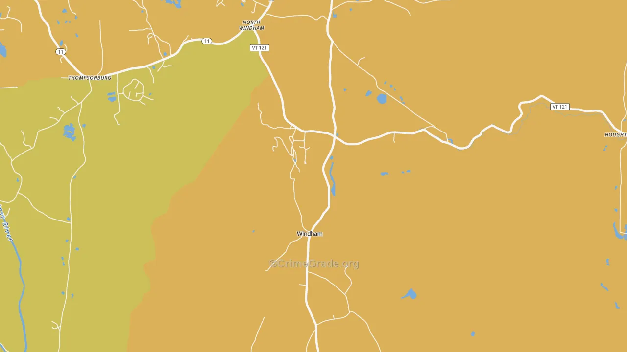 Windham, VT Map of Drug-Related Crime Rates