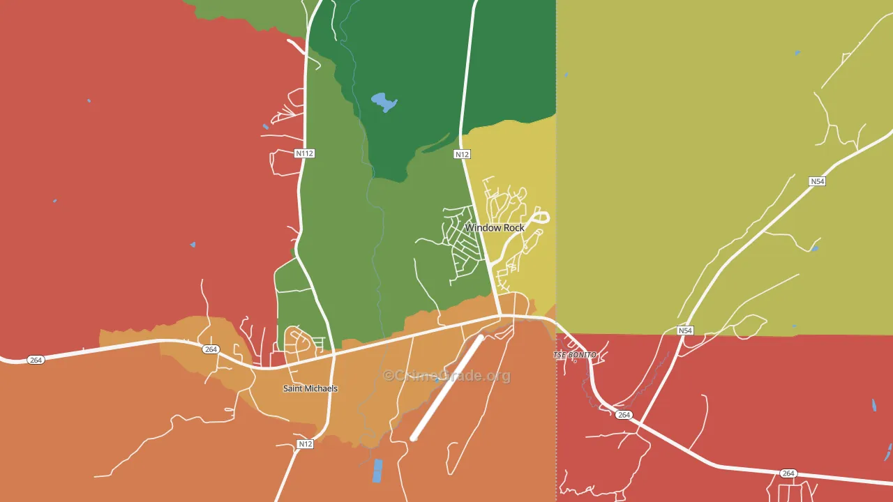 Window Rock, AZ Map of Drug-Related Crime Rates