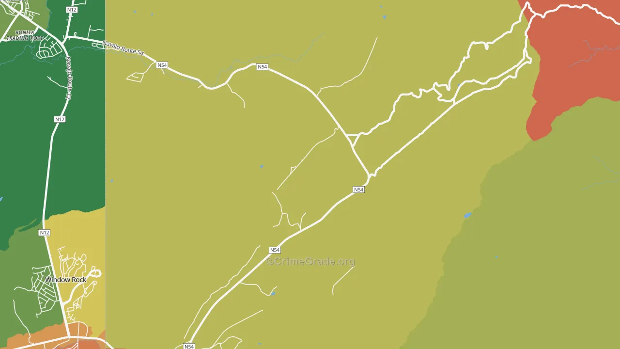 Window Rock, NM Map of Drug-Related Crime Rates