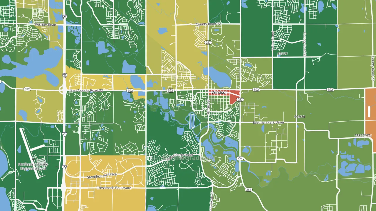 Windsor, CO Map of Drug-Related Crime Rates