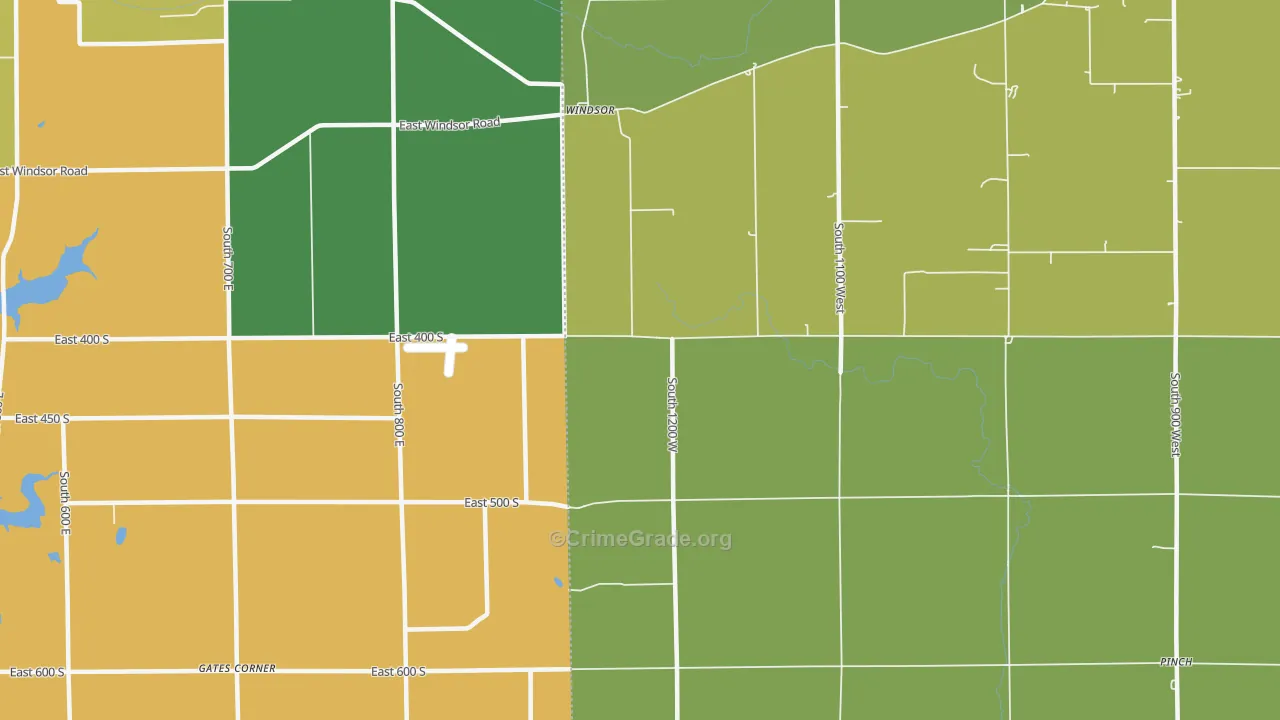 Windsor, IN Map of Drug-Related Crime Rates