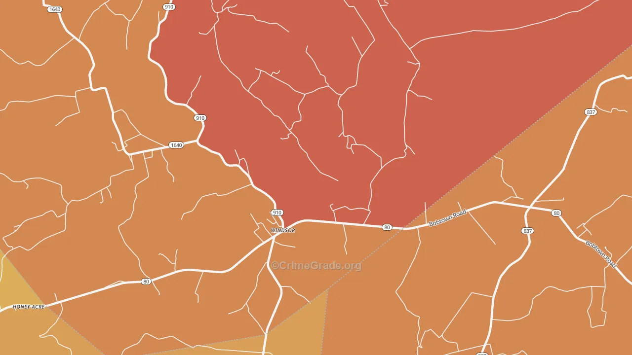 Windsor, KY Map of Drug-Related Crime Rates