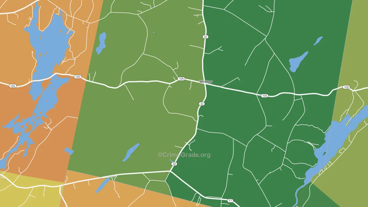 Windsor, ME Map of Drug-Related Crime Rates