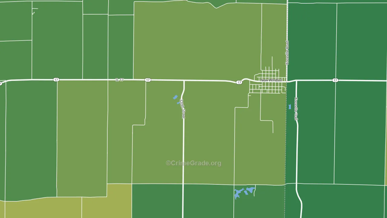 Windsor Mercer County, IL Map of Drug-Related Crime Rates