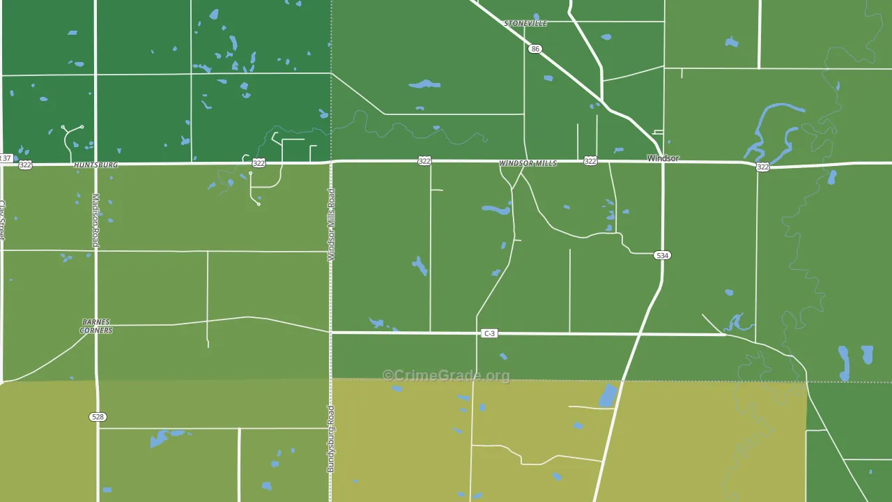 Windsor Mills, OH Map of Drug-Related Crime Rates