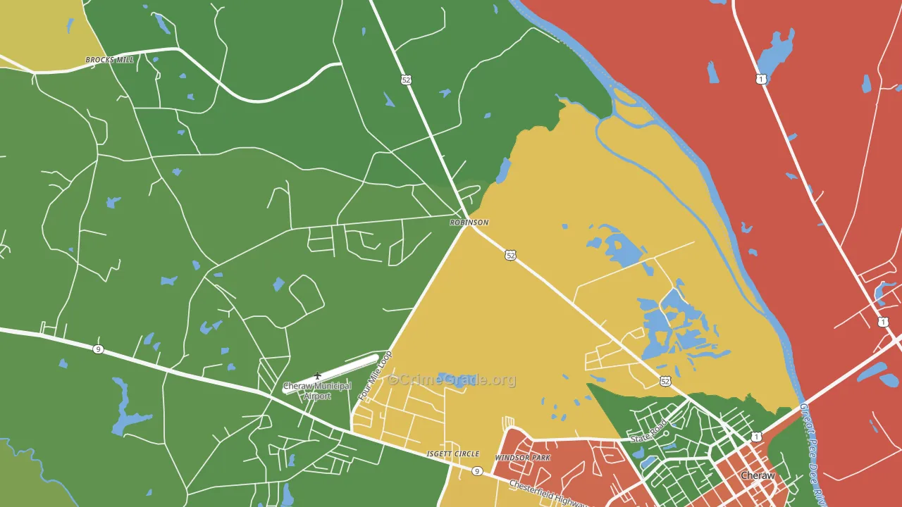 Windsor Park, SC Map of Drug-Related Crime Rates
