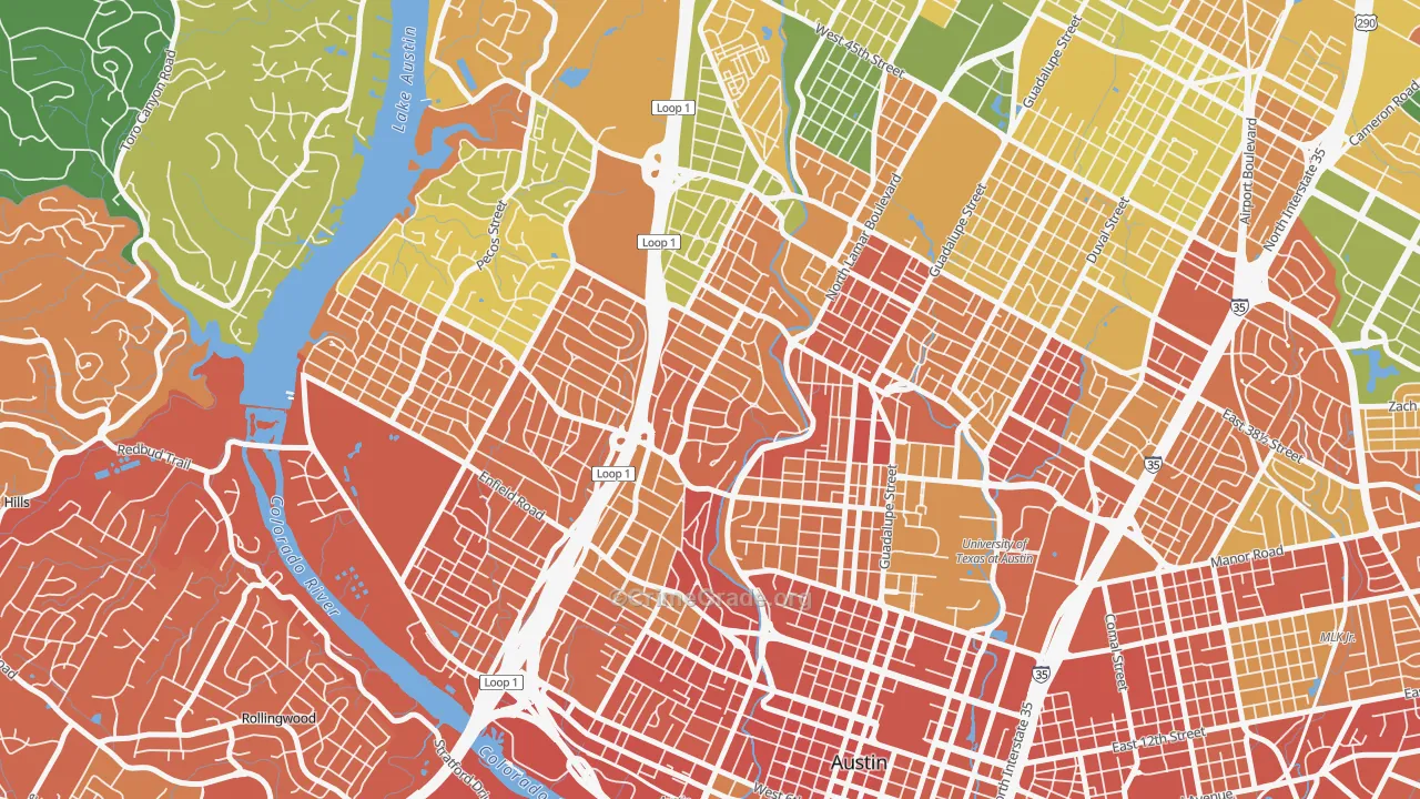 Windsor Road, Austin, TX Map of Drug-Related Crime Rates
