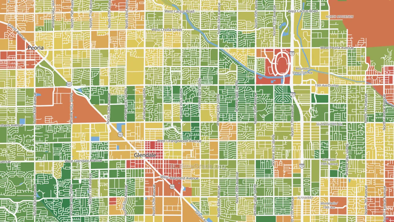 Windsor Square, Glendale, AZ Map of Drug-Related Crime Rates