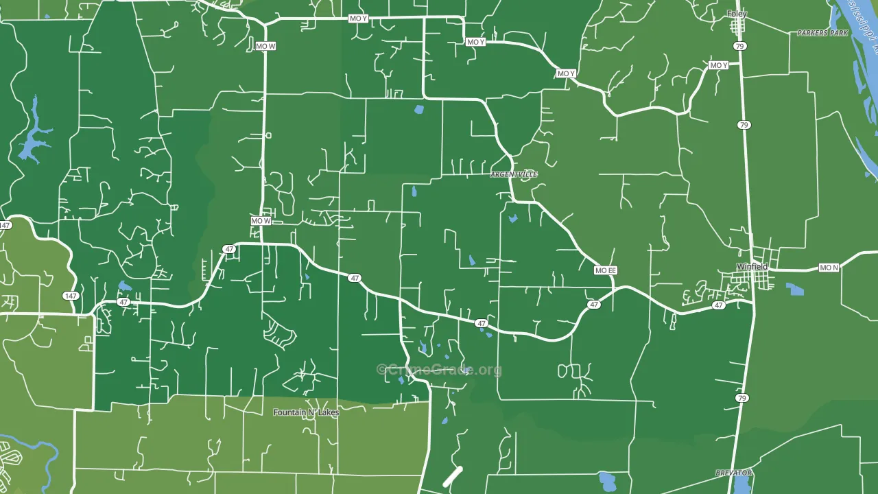 Winfield, MO Map of Drug-Related Crime Rates