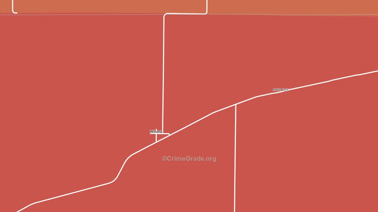 Winona, KS Map of Drug-Related Crime Rates