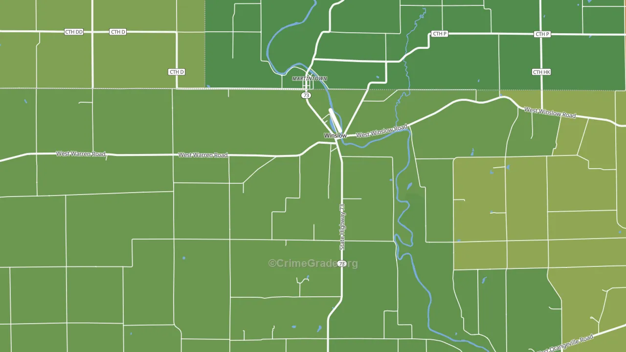 Winslow, IL Map of Drug-Related Crime Rates