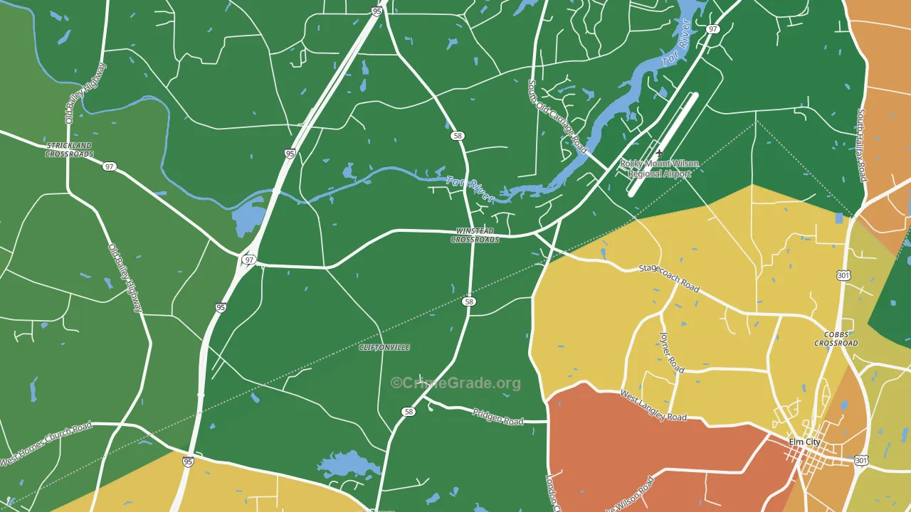 Winstead Crossroads, NC Map of Drug-Related Crime Rates