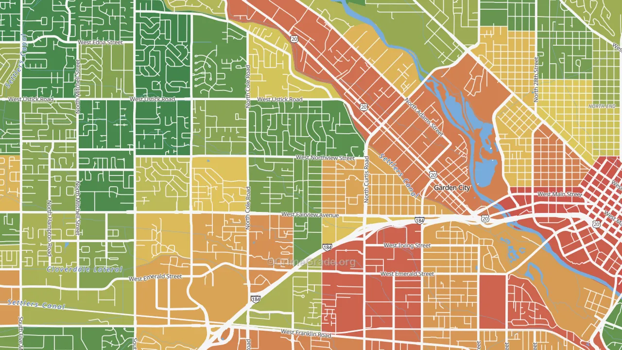 Winstead Park, Boise, ID Map of Drug-Related Crime Rates