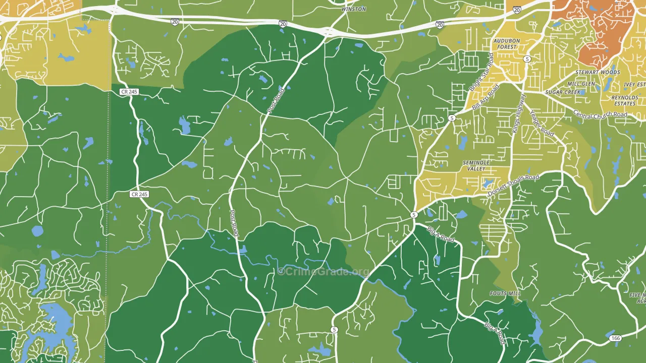 Winston, GA Map of Drug-Related Crime Rates