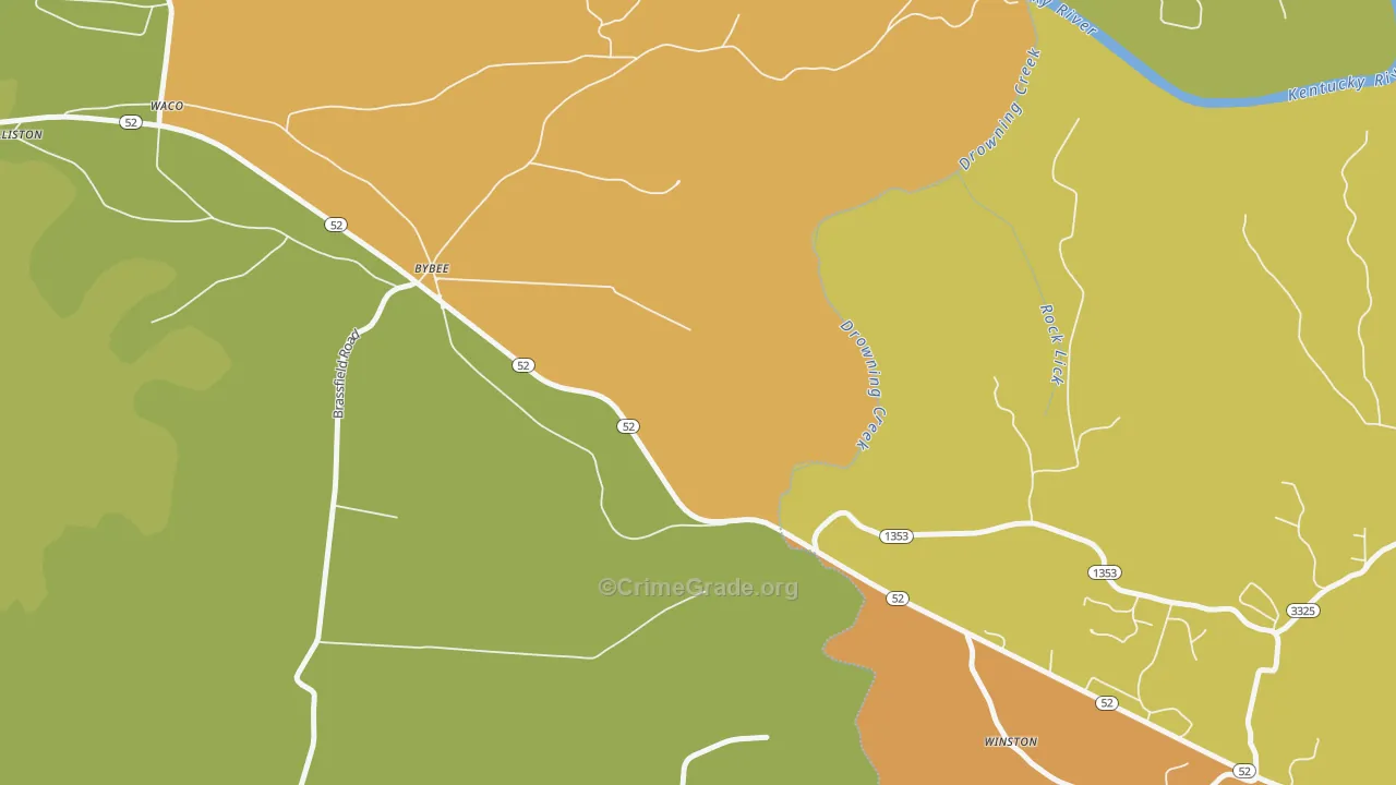 Winston, KY Map of Drug-Related Crime Rates