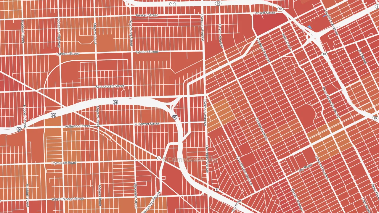 Winter Halter, Detroit, MI Map of Drug-Related Crime Rates