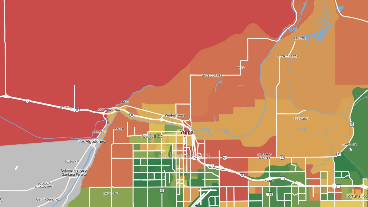 Winterhaven, CA Map of Drug-Related Crime Rates