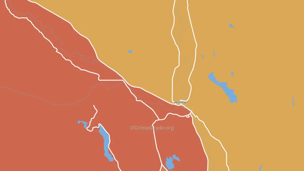 Winthrop, WA Map of Drug-Related Crime Rates