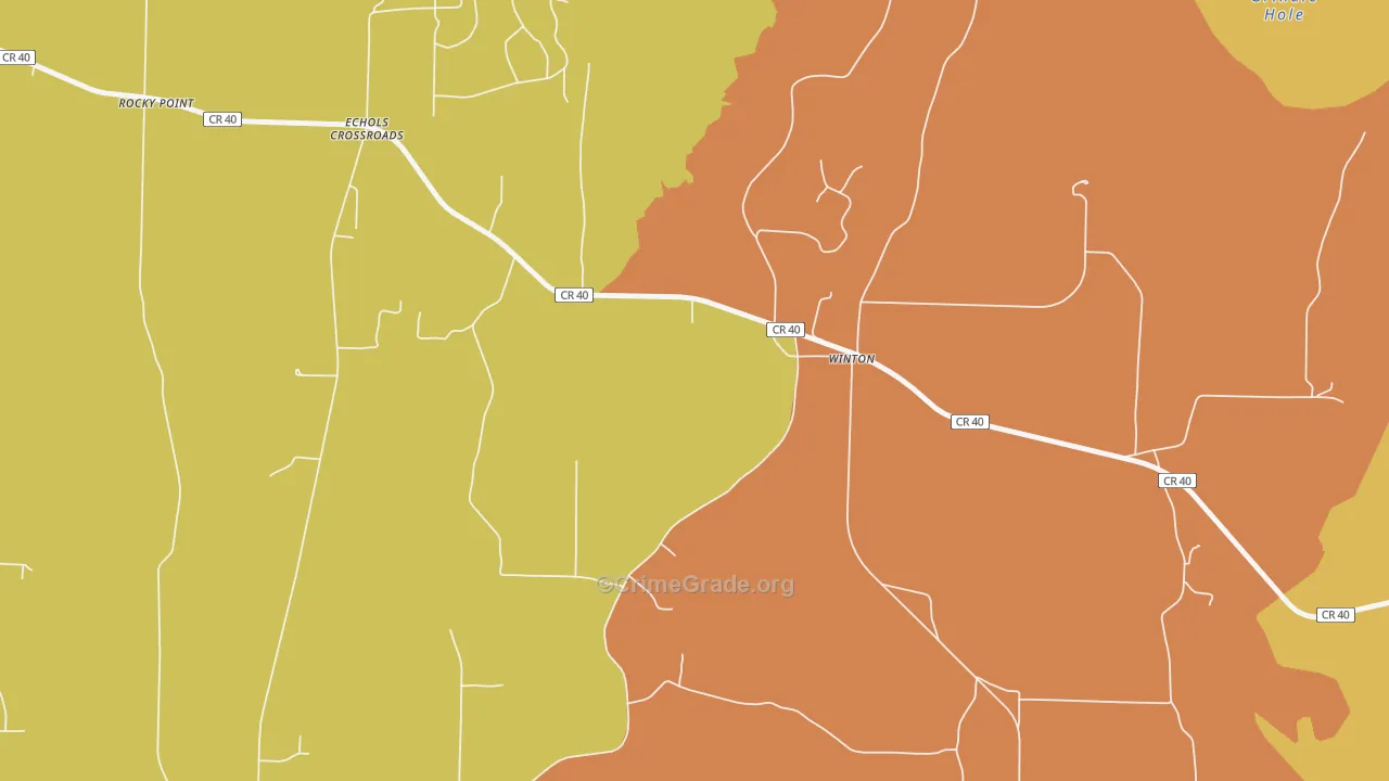 Winton, AL Map of Drug-Related Crime Rates