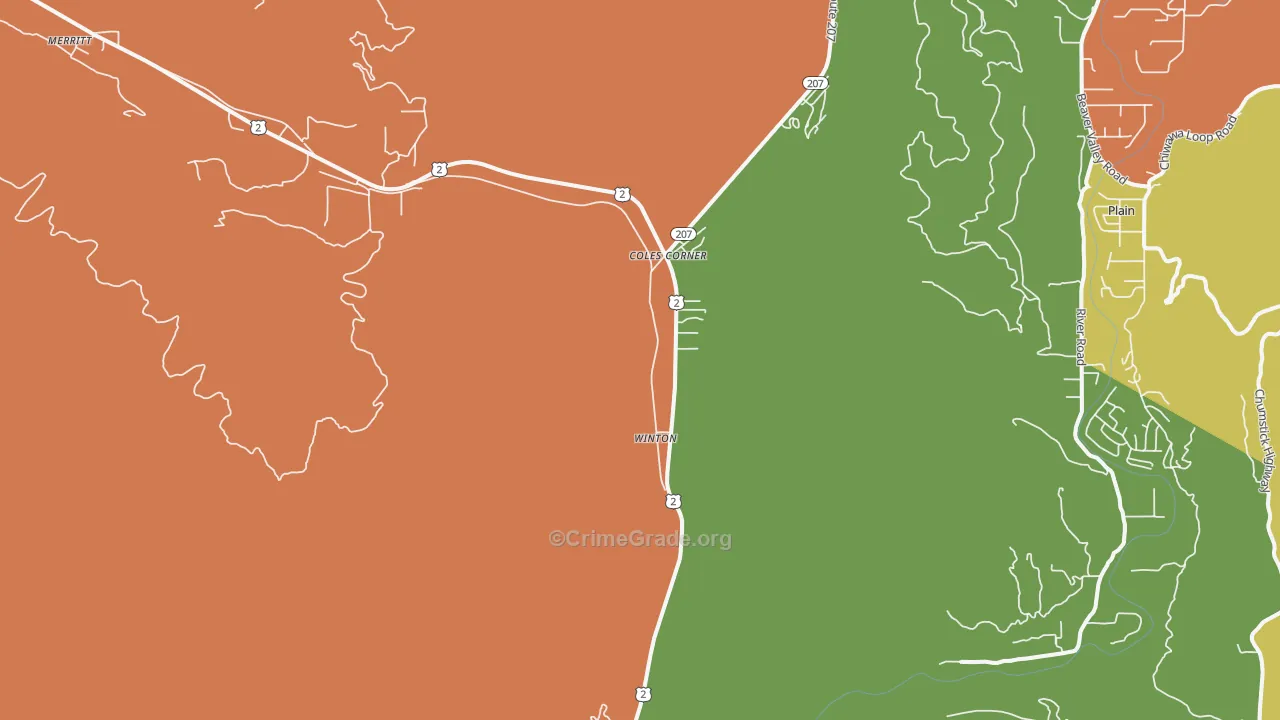 Winton, WA Map of Drug-Related Crime Rates