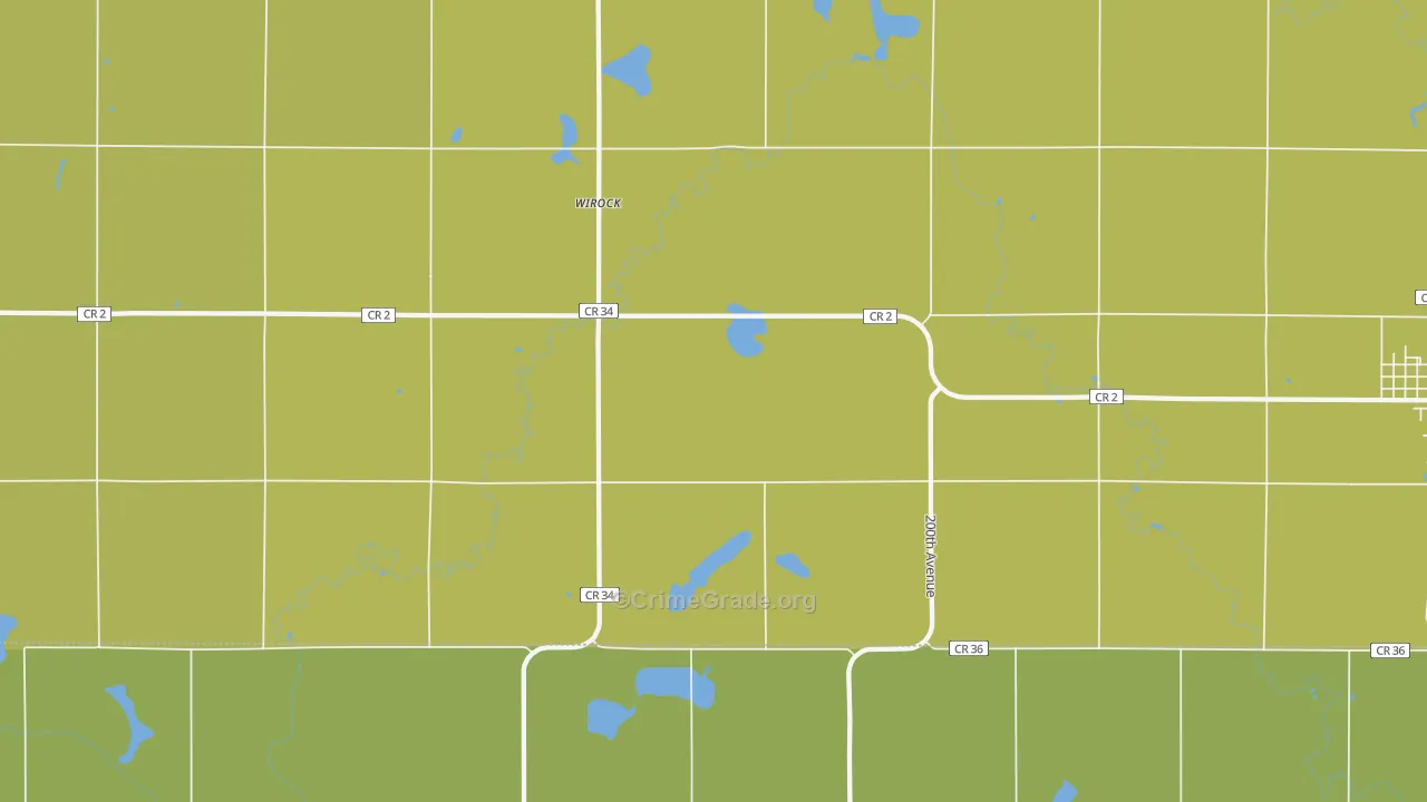 Wirock, MN Map of Drug-Related Crime Rates