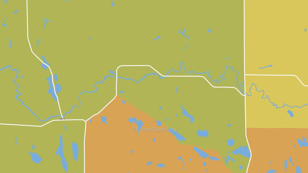 Wirt, MN Map of Drug-Related Crime Rates