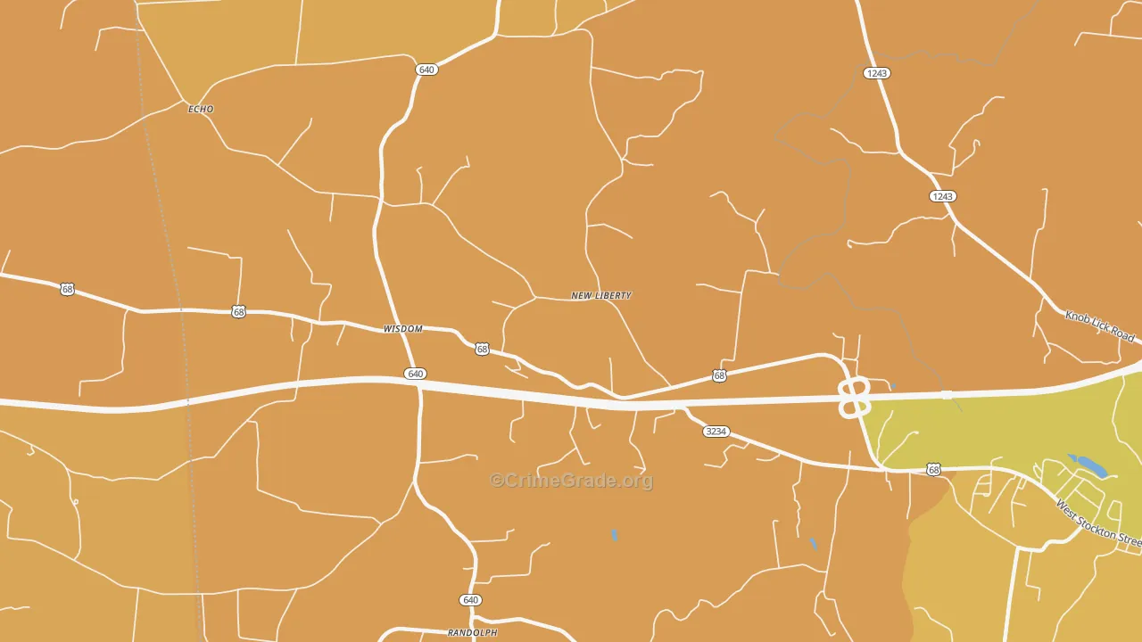 Wisdom, KY Map of Drug-Related Crime Rates