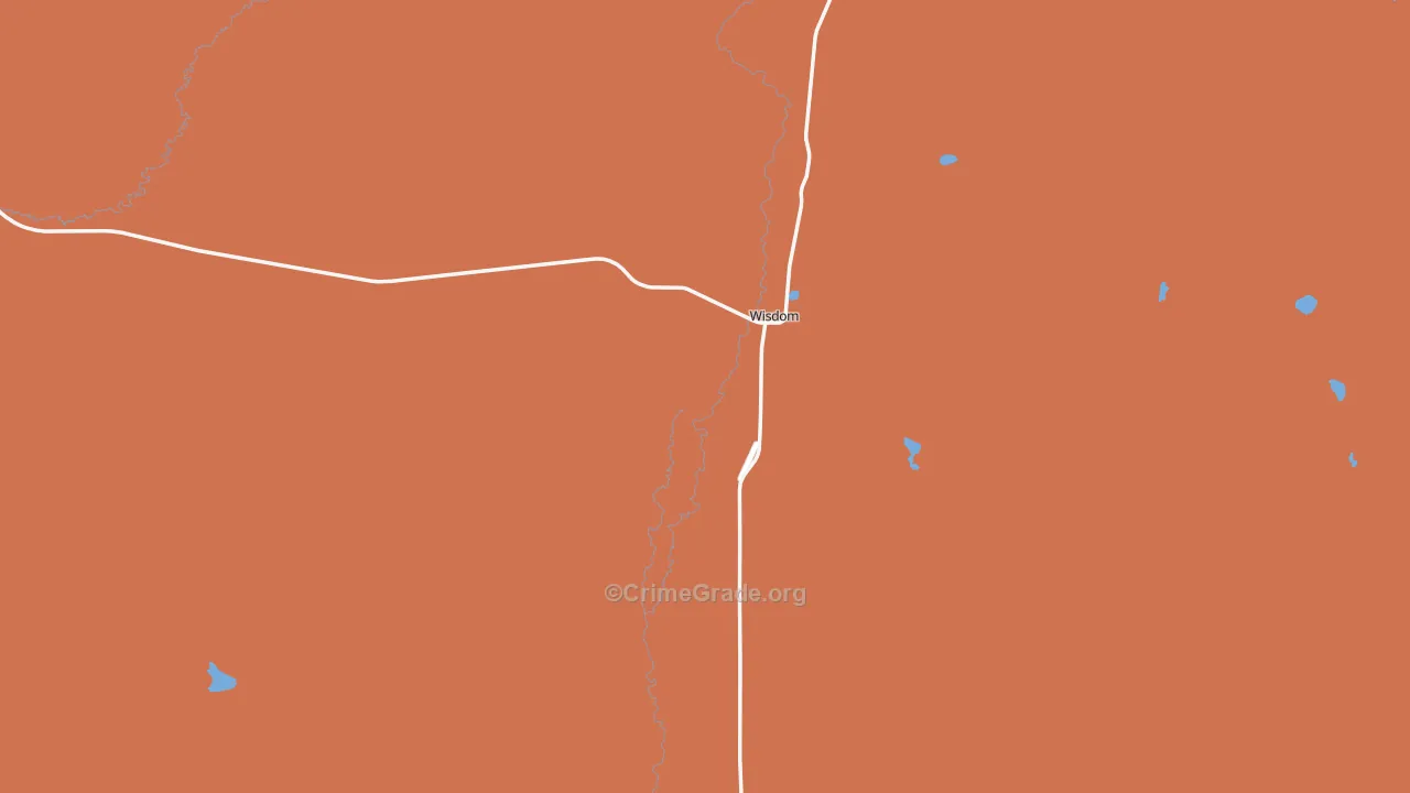 Wisdom, MT Map of Drug-Related Crime Rates