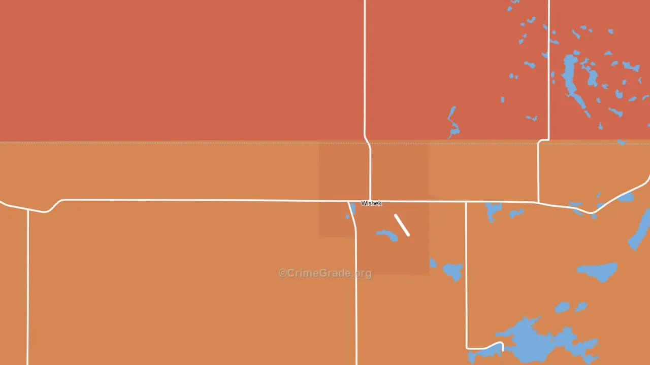 Wishek, ND Map of Drug-Related Crime Rates