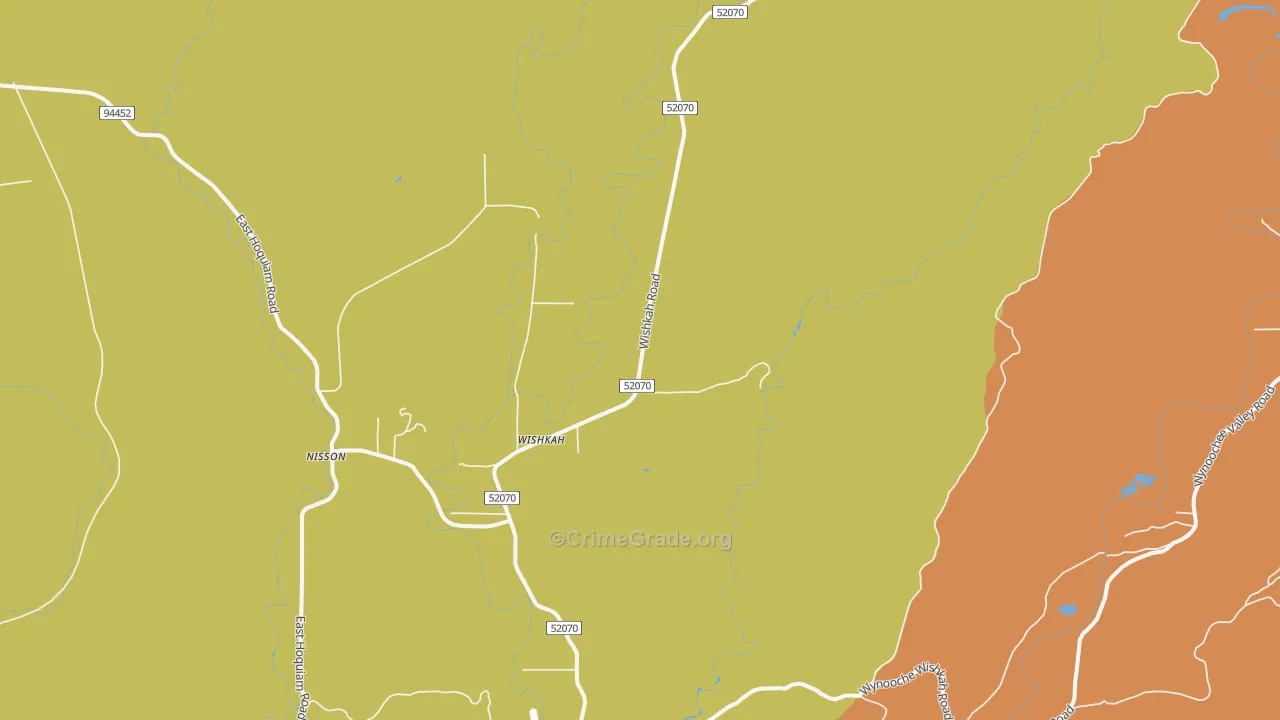 Wishkah, WA Map of Drug-Related Crime Rates