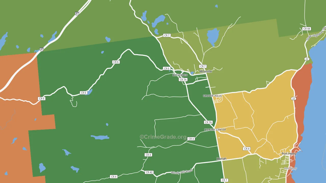 Witherbee, NY Map of Drug-Related Crime Rates