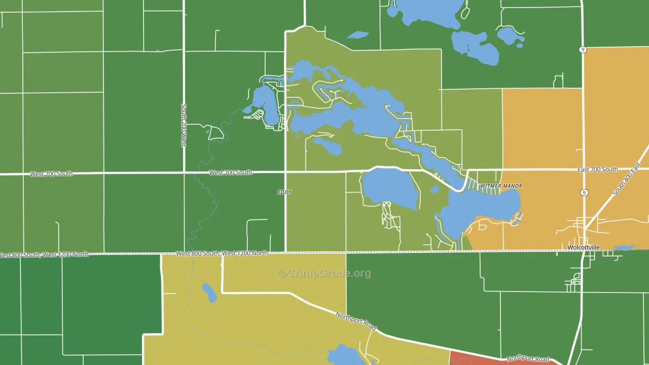 Witmer Manor, IN Map of Drug-Related Crime Rates