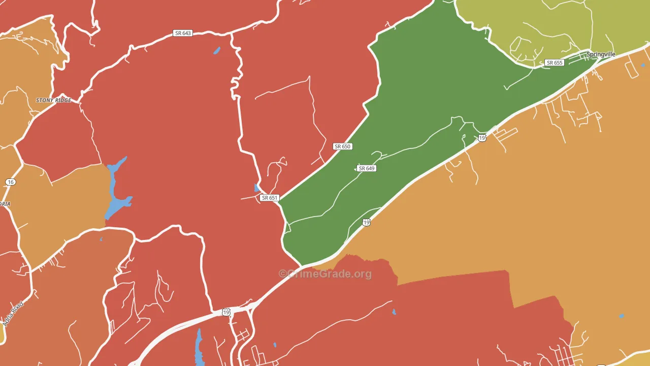 Wittens Mills, VA Map of Drug-Related Crime Rates