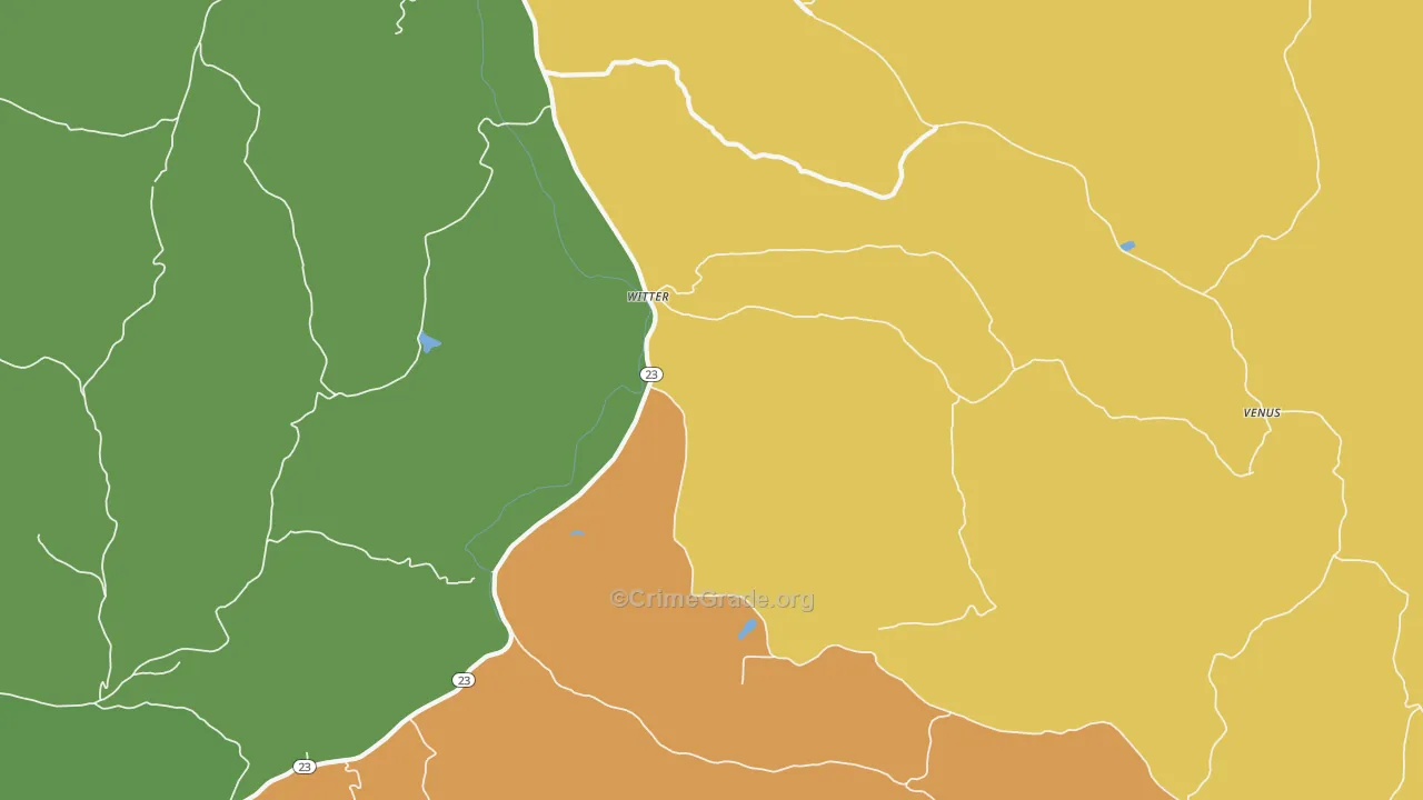 Witter, AR Map of Drug-Related Crime Rates