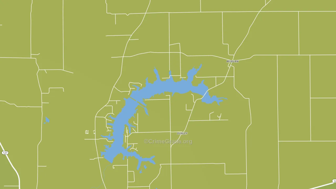 Woburn, IL Map of Drug-Related Crime Rates