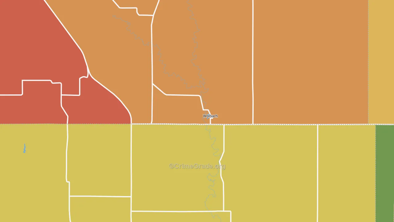 Wolbach, NE Map of Drug-Related Crime Rates
