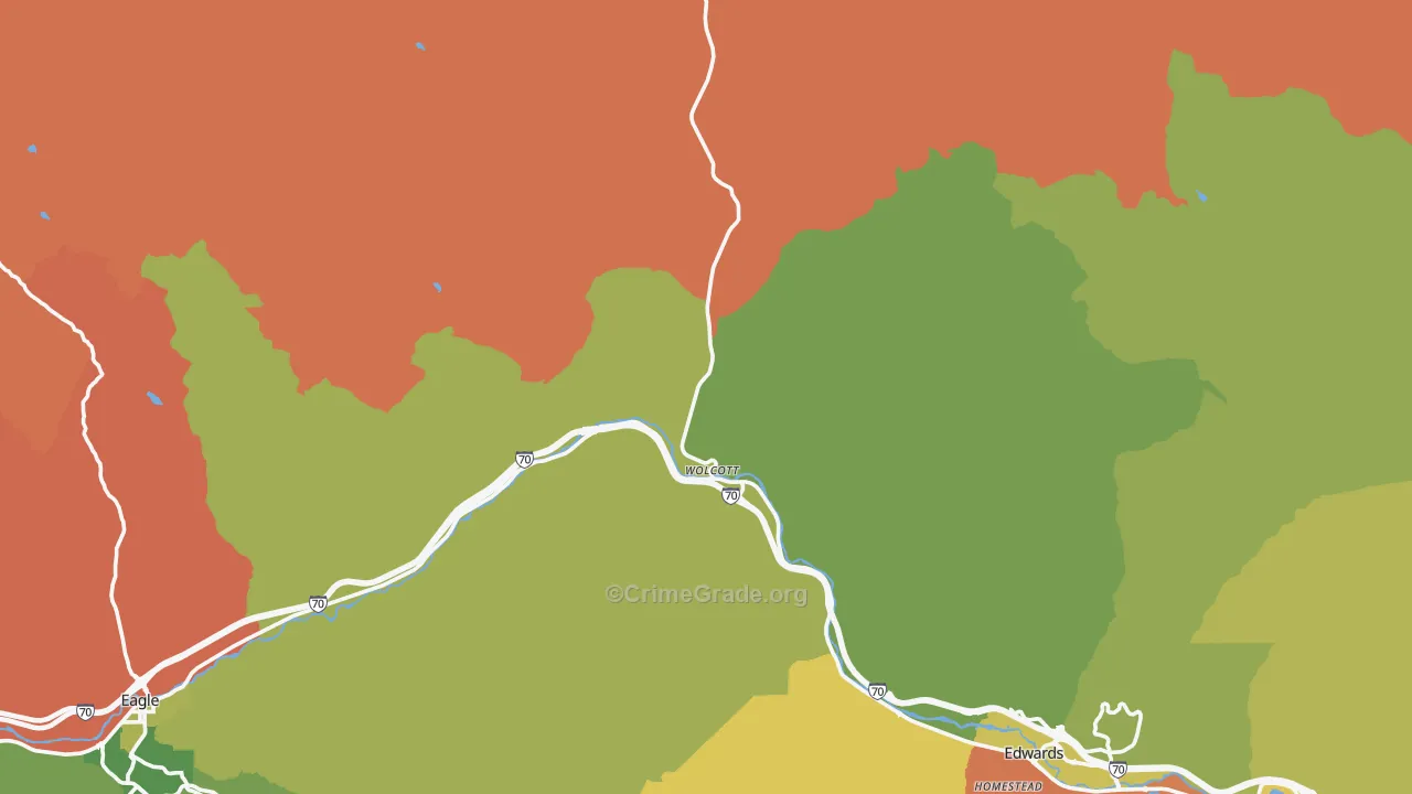 Wolcott, CO Map of Drug-Related Crime Rates