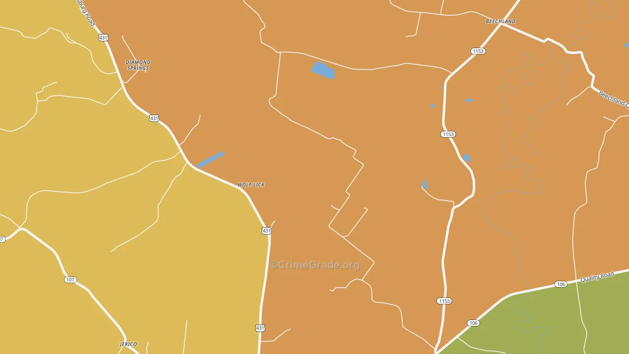 Wolf Lick, KY Map of Drug-Related Crime Rates